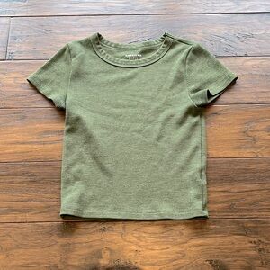 American Eagle Baby Tee/T-Shirt Green
